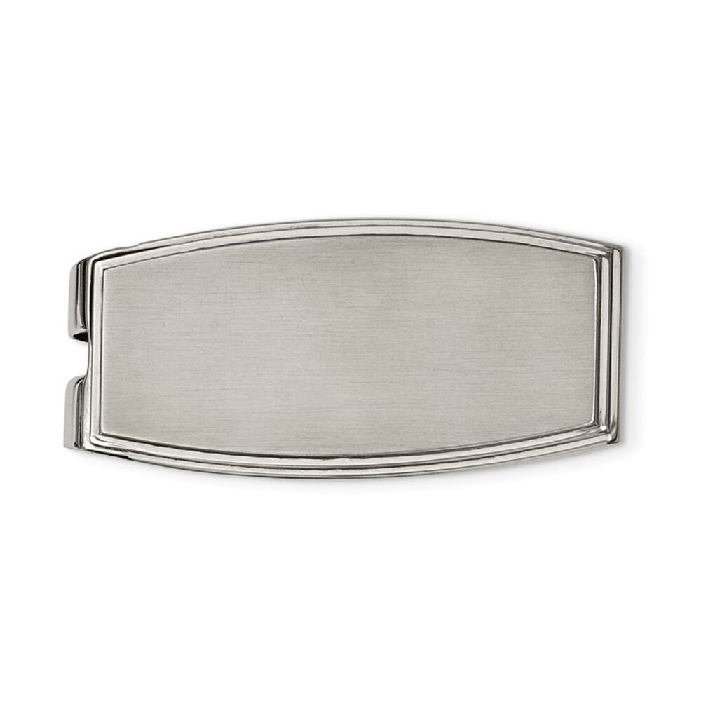 Men's Stainless Steel Double Ridged Edge Money Clip